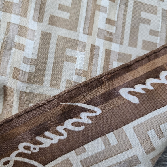 COPY - Fendi Vintage Zucca Monogram Cotton Silk Bandana - Picture 6 of 8